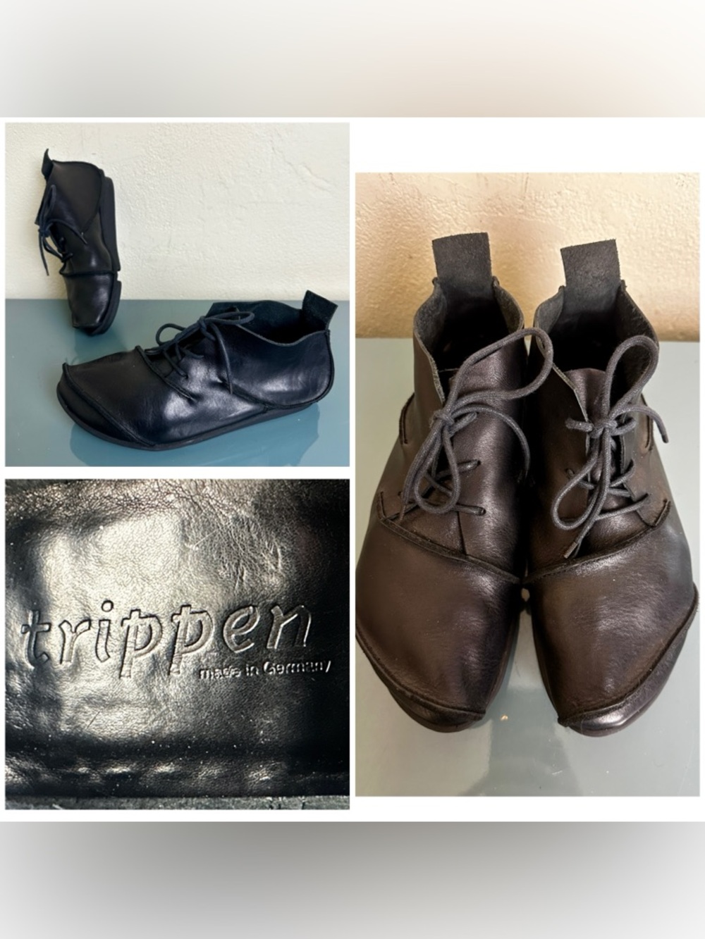 Trippen German Lace Up Black Shoes Men's EUR 42 US 9 Ex Cond! Worn Once! $400